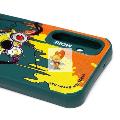 Чехол-накладка для Samsung Galaxy A14 4G (собака) (темно-зеленый) - SC335