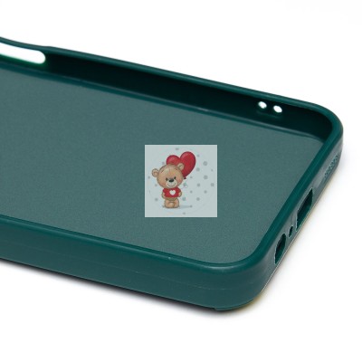 Чехол-накладка для Samsung Galaxy A14 4G (собака) (темно-зеленый) - SC335