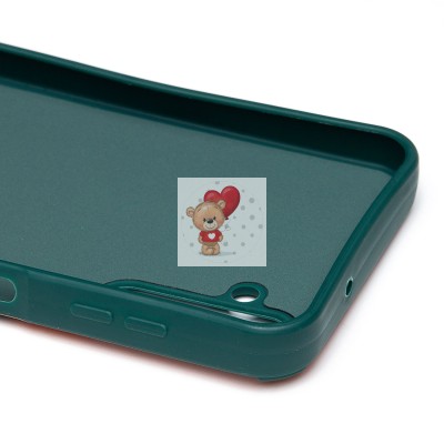 Чехол-накладка для Samsung Galaxy A14 4G (собака) (темно-зеленый) - SC335