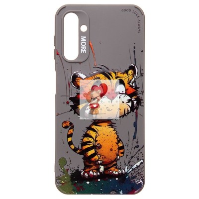 Чехол-накладка для Samsung Galaxy A14 4G (тигр) (серый) - SC335