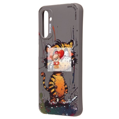 Чехол-накладка для Samsung Galaxy A14 4G (тигр) (серый) - SC335