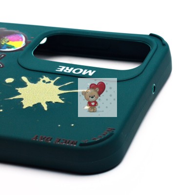 Чехол-накладка для Samsung Galaxy A15 5G (медведь) (темно-зеленый) - SC335 Чехол-накладка для Samsung Galaxy A15 5G (медведь) (темно-зеленый) - SC335