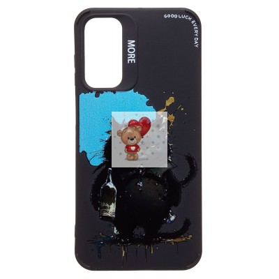 Чехол-накладка для Samsung Galaxy A15 5G (черный кот) (черный) - SC335