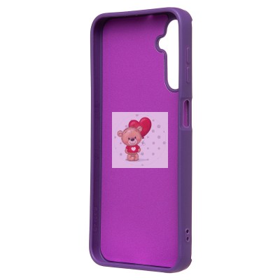 Чехол-накладка для Samsung Galaxy A24 4G (кот) (фиолетовый) - SC335 Чехол-накладка для Samsung Galaxy A24 4G (кот) (фиолетовый) - SC335