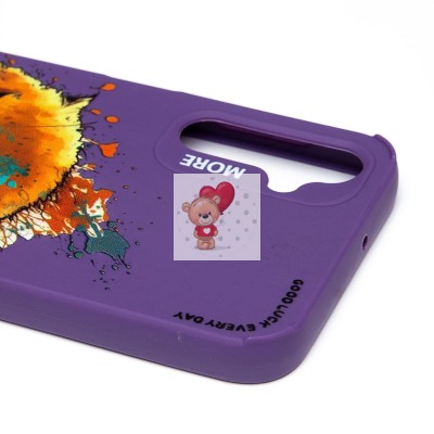 Чехол-накладка для Samsung Galaxy A24 4G (кот) (фиолетовый) - SC335 Чехол-накладка для Samsung Galaxy A24 4G (кот) (фиолетовый) - SC335