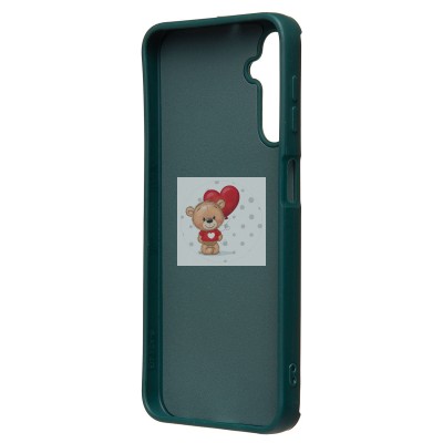Чехол-накладка для Samsung Galaxy A24 4G (медведь) (темно-зеленый) - SC335