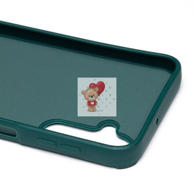 Чехол-накладка для Samsung Galaxy A24 4G (медведь) (темно-зеленый) - SC335
