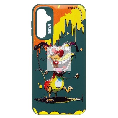 Чехол-накладка для Samsung Galaxy A24 4G (собака) (темно-зеленый) - SC335 Чехол-накладка для Samsung Galaxy A24 4G (собака) (темно-зеленый) - SC335