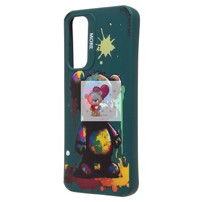 Чехол-накладка для Samsung Galaxy A25 (медведь) (темно-зеленый) - SC335 Чехол-накладка для Samsung Galaxy A25 (медведь) (темно-зеленый) - SC335