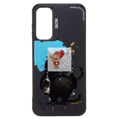 Чехол-накладка для Samsung Galaxy A25 (черный кот) (черный) - SC335 Чехол-накладка для Samsung Galaxy A25 (черный кот) (черный) - SC335