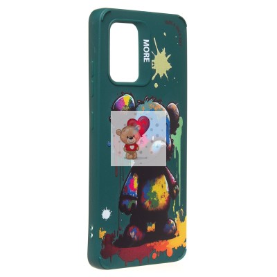 Чехол-накладка для Samsung Galaxy A32 4G (медведь) (темно-зеленый) - SC335