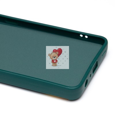 Чехол-накладка для Samsung Galaxy A32 4G (медведь) (темно-зеленый) - SC335