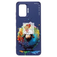 Чехол-накладка для Samsung Galaxy A32 4G (овечка) (темно-синий) - SC335