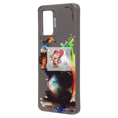 Чехол-накладка для Samsung Galaxy A32 4G (панда) (серый) - SC335