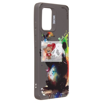 Чехол-накладка для Samsung Galaxy A32 4G (панда) (серый) - SC335