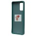 Чехол-накладка для Samsung Galaxy A32 4G (собака) (темно-зеленый) - SC335