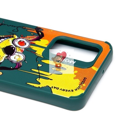 Чехол-накладка для Samsung Galaxy A32 4G (собака) (темно-зеленый) - SC335