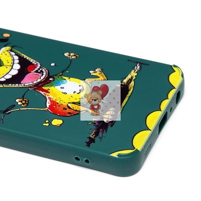 Чехол-накладка для Samsung Galaxy A32 4G (собака) (темно-зеленый) - SC335