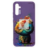 Чехол-накладка для Samsung Galaxy A34 (кот) (фиолетовый) - SC335
