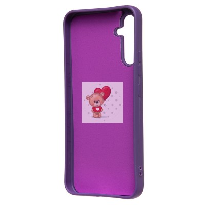 Чехол-накладка для Samsung Galaxy A34 (кот) (фиолетовый) - SC335