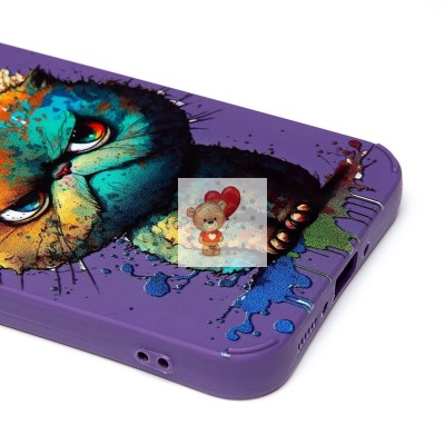 Чехол-накладка для Samsung Galaxy A34 (кот) (фиолетовый) - SC335