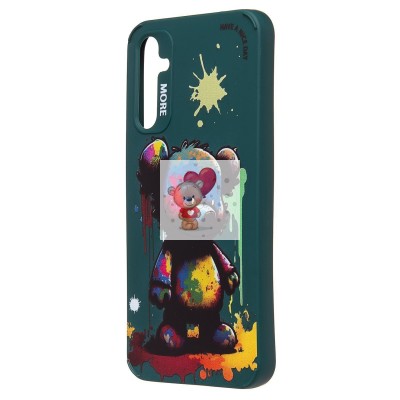Чехол-накладка для Samsung Galaxy A34 (медведь) (темно-зеленый) - SC335