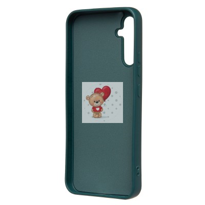Чехол-накладка для Samsung Galaxy A34 (медведь) (темно-зеленый) - SC335