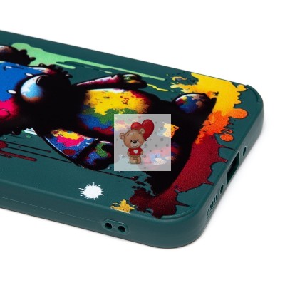 Чехол-накладка для Samsung Galaxy A34 (медведь) (темно-зеленый) - SC335