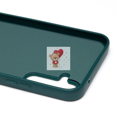 Чехол-накладка для Samsung Galaxy A34 (медведь) (темно-зеленый) - SC335