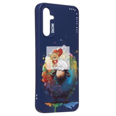 Чехол-накладка для Samsung Galaxy A34 (овечка) (темно-синий) - SC335