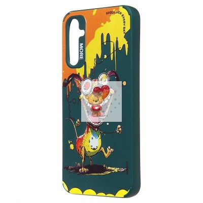 Чехол-накладка для Samsung Galaxy A34 (собака) (темно-зеленый) - SC335