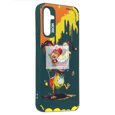 Чехол-накладка для Samsung Galaxy A34 (собака) (темно-зеленый) - SC335