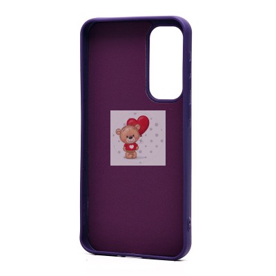 Чехол-накладка для Samsung Galaxy A35 (кот) (фиолетовый) - SC335