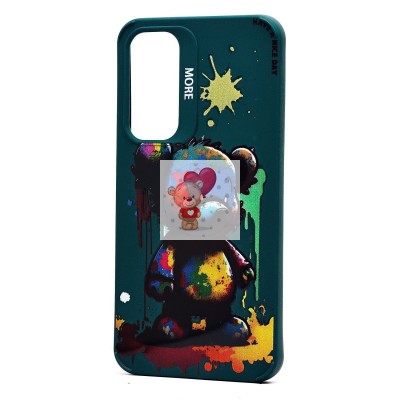 Чехол-накладка для Samsung Galaxy A35 (медведь) (темно-зеленый) - SC335 Чехол-накладка для Samsung Galaxy A35 (медведь) (темно-зеленый) - SC335