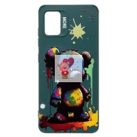 Чехол-накладка для Samsung Galaxy A51 4G (медведь) (темно-зеленый) - SC335 Чехол-накладка для Samsung Galaxy A51 4G (медведь) (темно-зеленый) - SC335