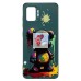 Чехол-накладка для Samsung Galaxy A51 4G (медведь) (темно-зеленый) - SC335