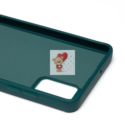 Чехол-накладка для Samsung Galaxy A51 4G (медведь) (темно-зеленый) - SC335
