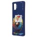 Чехол-накладка для Samsung Galaxy A51 4G (овечка) (темно-синий) - SC335