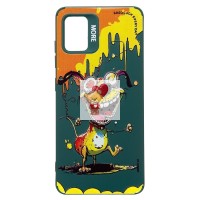Чехол-накладка для Samsung Galaxy A51 4G (собака) (темно-зеленый) - SC335