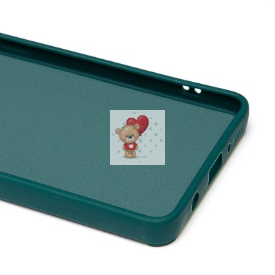 Чехол-накладка для Samsung Galaxy A51 4G (собака) (темно-зеленый) - SC335