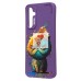 Чехол-накладка для Samsung Galaxy A54 (кот) (фиолетовый) - SC335