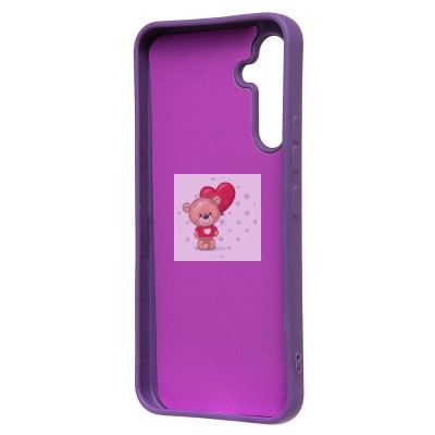 Чехол-накладка для Samsung Galaxy A54 (кот) (фиолетовый) - SC335