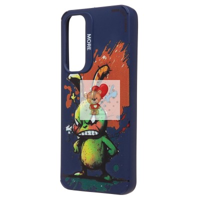 Чехол-накладка для Samsung Galaxy A55 (заяц) (темно-синий) - SC335