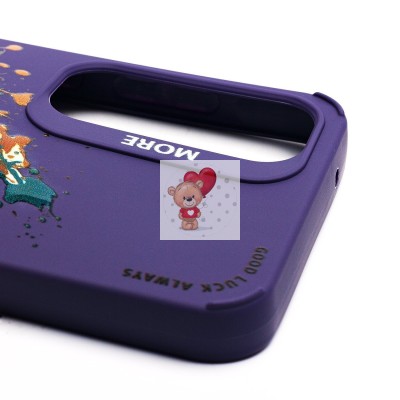 Чехол-накладка для Samsung Galaxy A55 (кот) (фиолетовый) - SC335 Чехол-накладка для Samsung Galaxy A55 (кот) (фиолетовый) - SC335