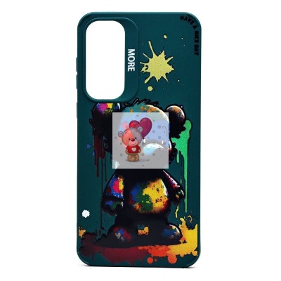 Чехол-накладка для Samsung Galaxy A55 (медведь) (темно-зеленый) - SC335 Чехол-накладка для Samsung Galaxy A55 (медведь) (темно-зеленый) - SC335
