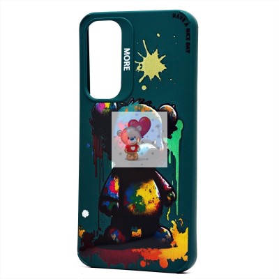 Чехол-накладка для Samsung Galaxy A55 (медведь) (темно-зеленый) - SC335