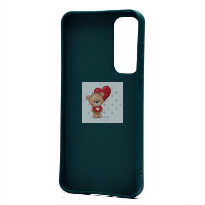 Чехол-накладка для Samsung Galaxy A55 (медведь) (темно-зеленый) - SC335