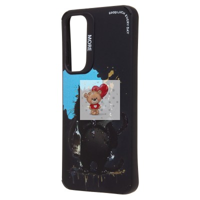 Чехол-накладка для Samsung Galaxy A55 (черный кот) (черный) - SC335