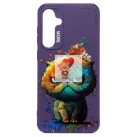 Чехол-накладка для Samsung Galaxy S23 FE (кот) (фиолетовый) - SC335 Чехол-накладка для Samsung Galaxy S23 FE (кот) (фиолетовый) - SC335