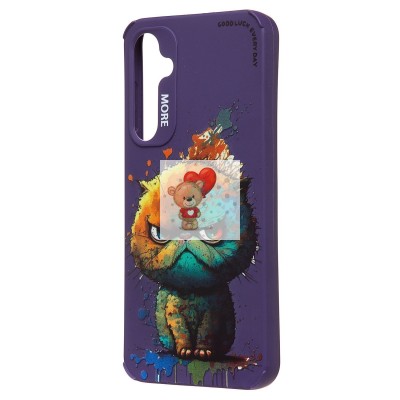 Чехол-накладка для Samsung Galaxy S23 FE (кот) (фиолетовый) - SC335 Чехол-накладка для Samsung Galaxy S23 FE (кот) (фиолетовый) - SC335